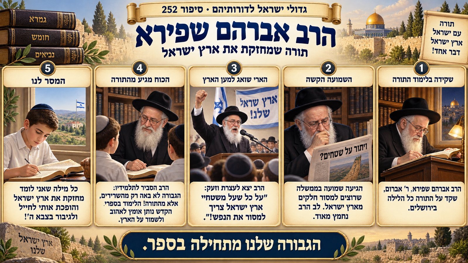 תמונת סיכום — ציונות דתית ומחנכים: הרב אברהם שפירא